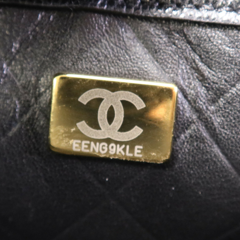 CHANEL 牛皮皮革Chain Shoulder Bag金扣鏈帶肩背袋-8