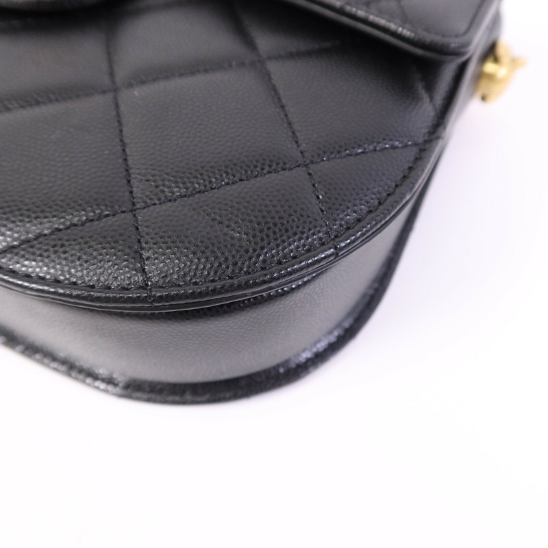 CHANEL 牛皮皮革Chain Shoulder Bag金扣鏈帶肩背袋-11