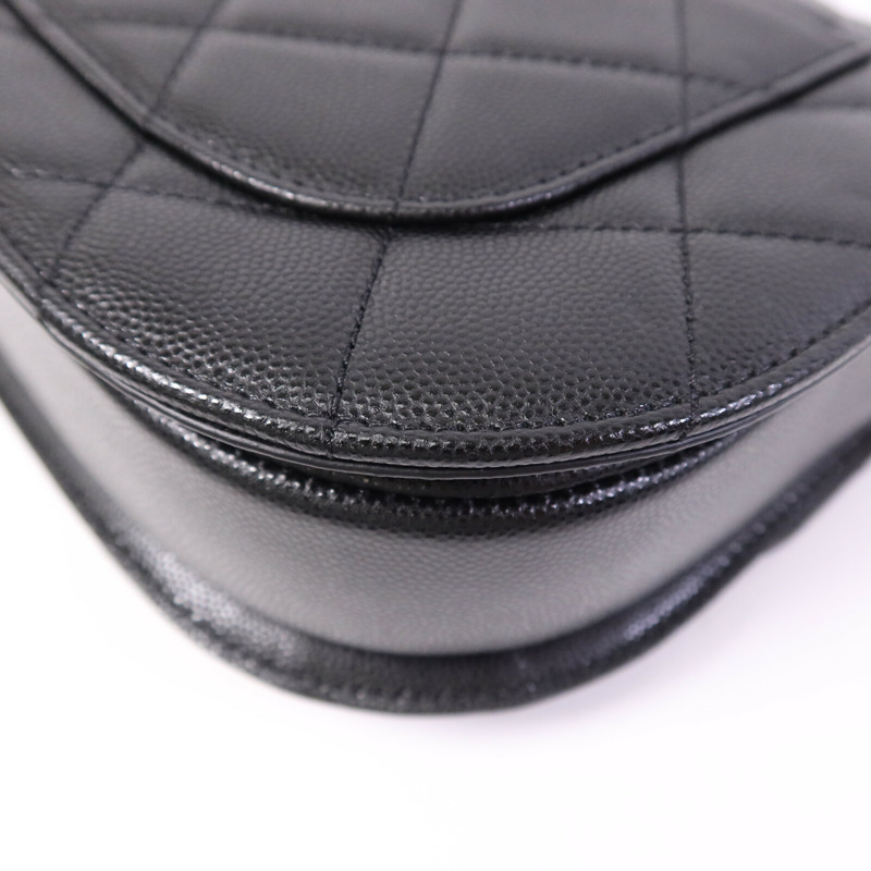 CHANEL 牛皮皮革Chain Shoulder Bag金扣鏈帶肩背袋-13