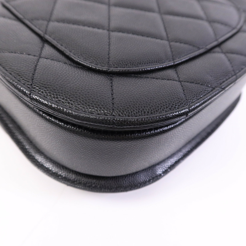 CHANEL 牛皮皮革Chain Shoulder Bag金扣鏈帶肩背袋-14