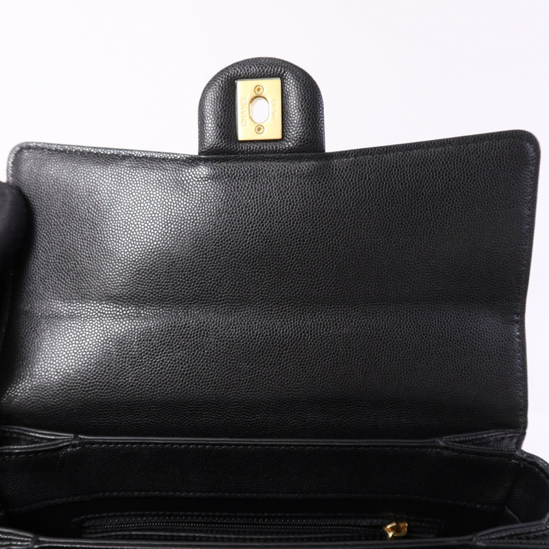 CHANEL 牛皮皮革Chain Shoulder Bag金扣鏈帶肩背袋-15