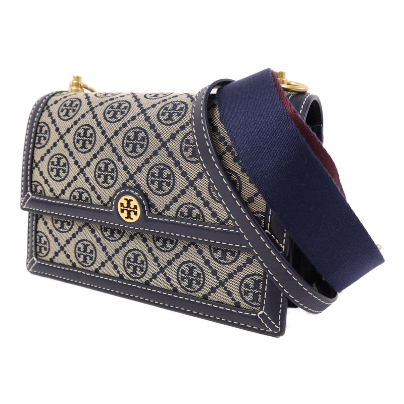 Tory Burch 帆布T Monogram Chain Shoulder金扣肩背袋-2