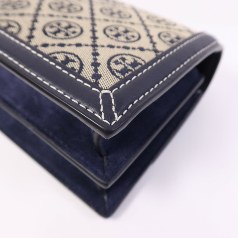 Tory Burch 帆布T Monogram Chain Shoulder金扣肩背袋-13