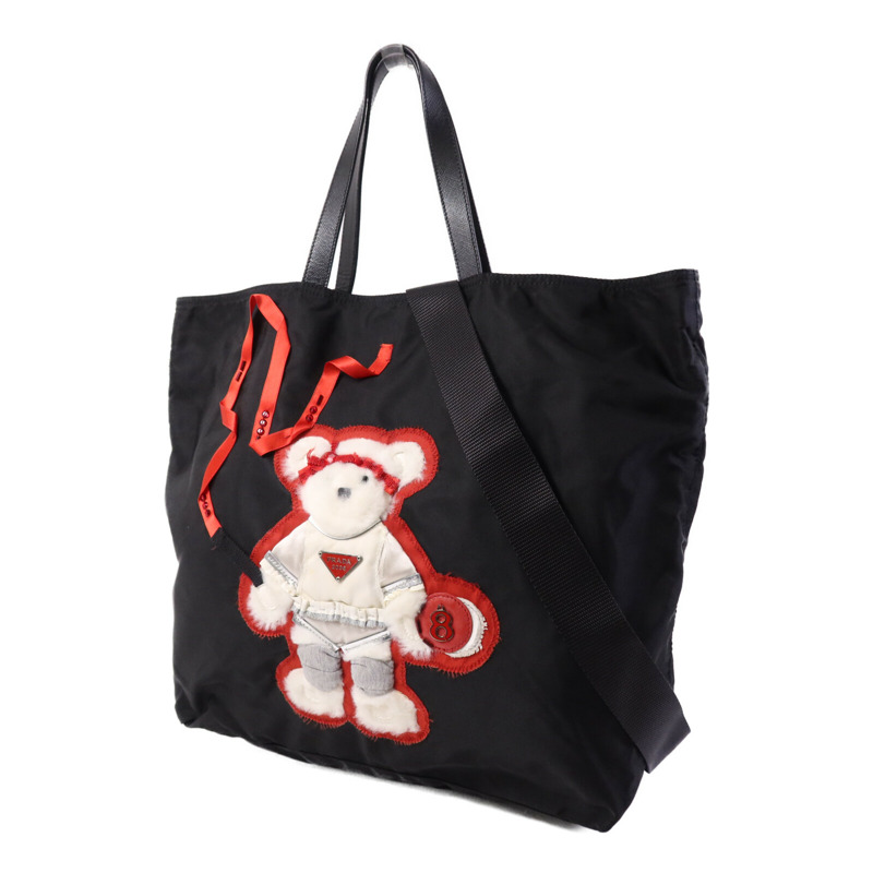 PRADA 尼龍Shoulder Bag銀扣手挽肩背兩用袋-2