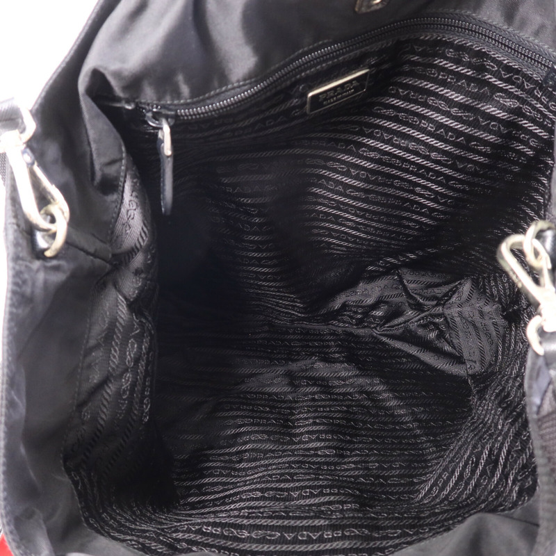 PRADA 尼龍Shoulder Bag銀扣手挽肩背兩用袋-4