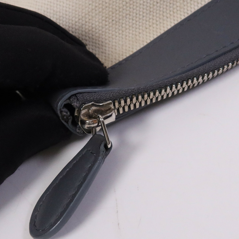 BALENCIAGA 帆布Navy Clip M Clutch銀扣手拿包-6