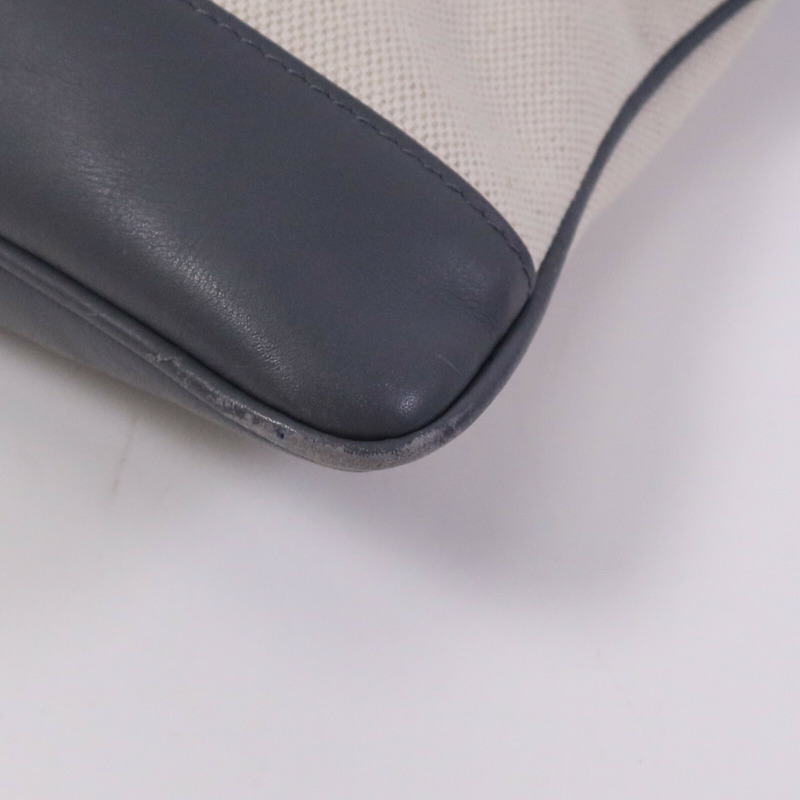 BALENCIAGA 帆布Navy Clip M Clutch銀扣手拿包-8