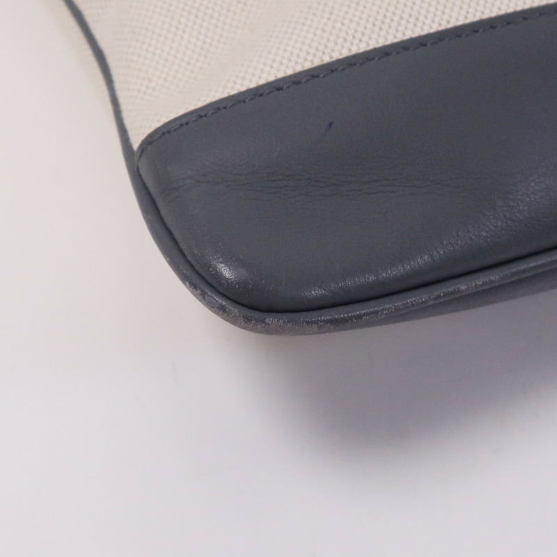 BALENCIAGA 帆布Navy Clip M Clutch銀扣手拿包-9