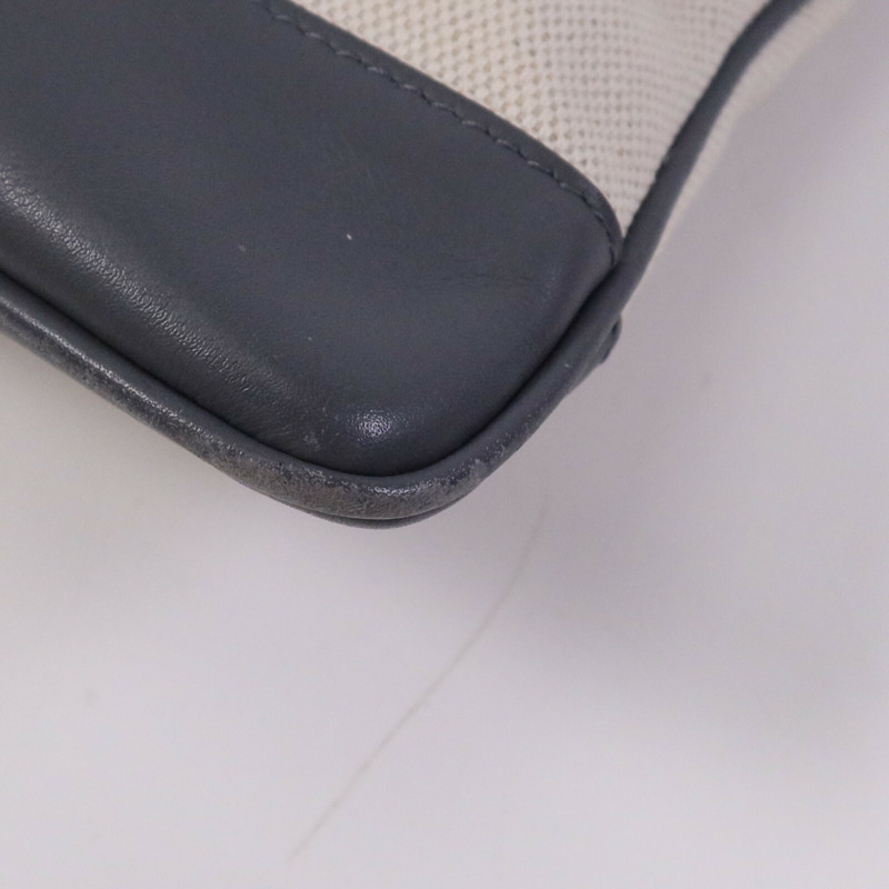 BALENCIAGA 帆布Navy Clip M Clutch銀扣手拿包-10
