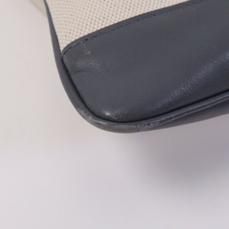 BALENCIAGA 帆布Navy Clip M Clutch銀扣手拿包-11