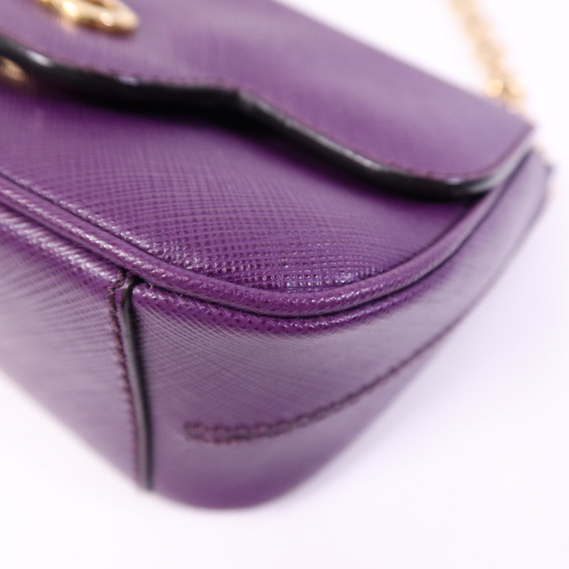 Salvatore Ferragamo 牛皮皮革Shoulder Bag金扣鏈帶手挽袋-10