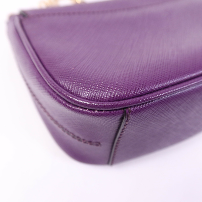 Salvatore Ferragamo 牛皮皮革Shoulder Bag金扣鏈帶手挽袋-13