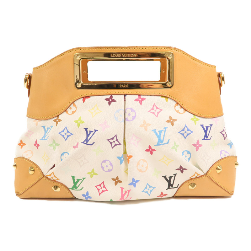 LOUIS VUITTON Monogram Multicolore Judy MM金扣鏈帶手挽肩背兩用袋-1