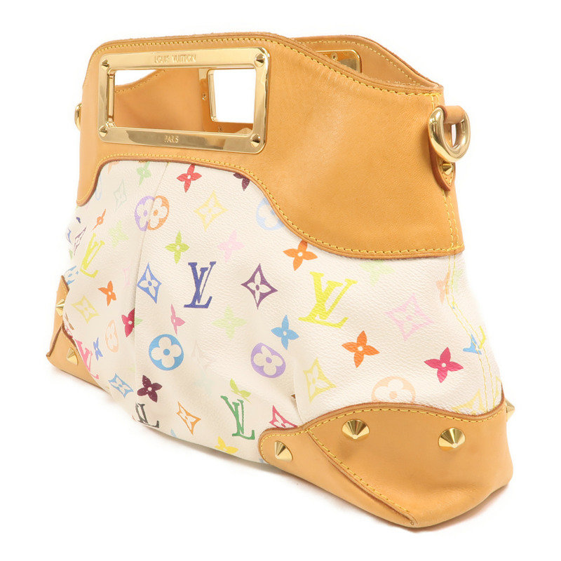 LOUIS VUITTON Monogram Multicolore Judy MM金扣鏈帶手挽肩背兩用袋-2