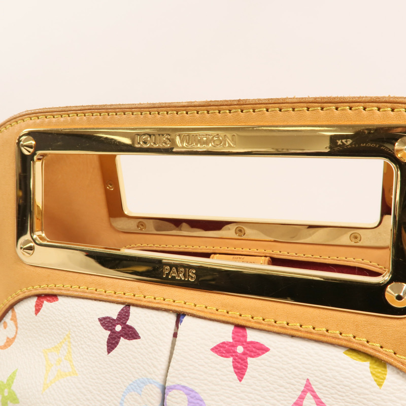 LOUIS VUITTON Monogram Multicolore Judy MM金扣鏈帶手挽肩背兩用袋-13