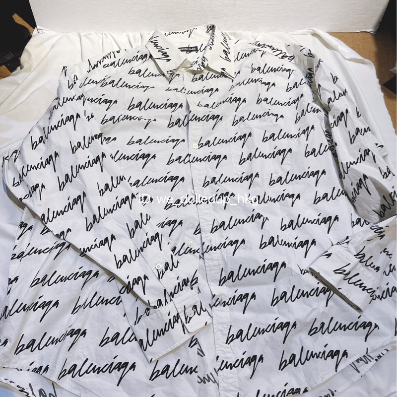 BALENCIAGA signature 黑白色襯衫 38碼-0