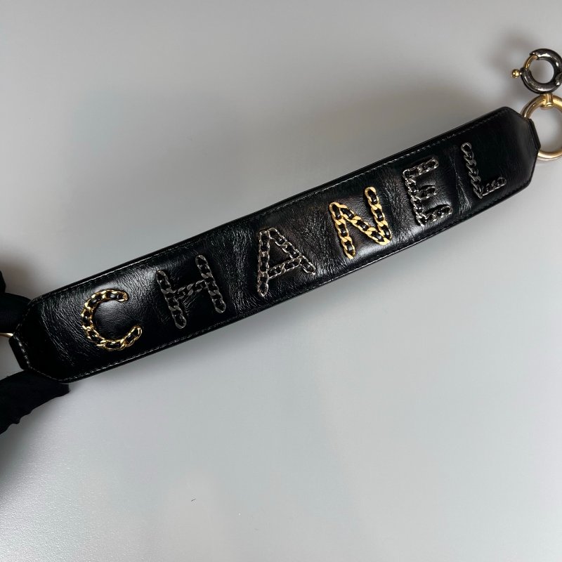 CHANEL 流浪包提把LOGO款 小號黑 AS0865/29開-9