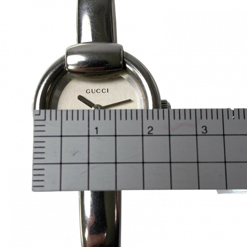 Gucci 女士 1400L SS QZ 銀色錶盤-9