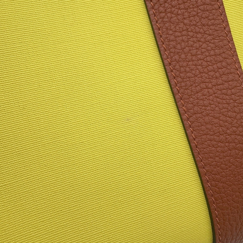 愛馬仕 Garden PM 手提包，青檸棕色，Toile Officier Negonda 帆布，U 字印記，花園系列，手提包，女士，愛馬仕-6