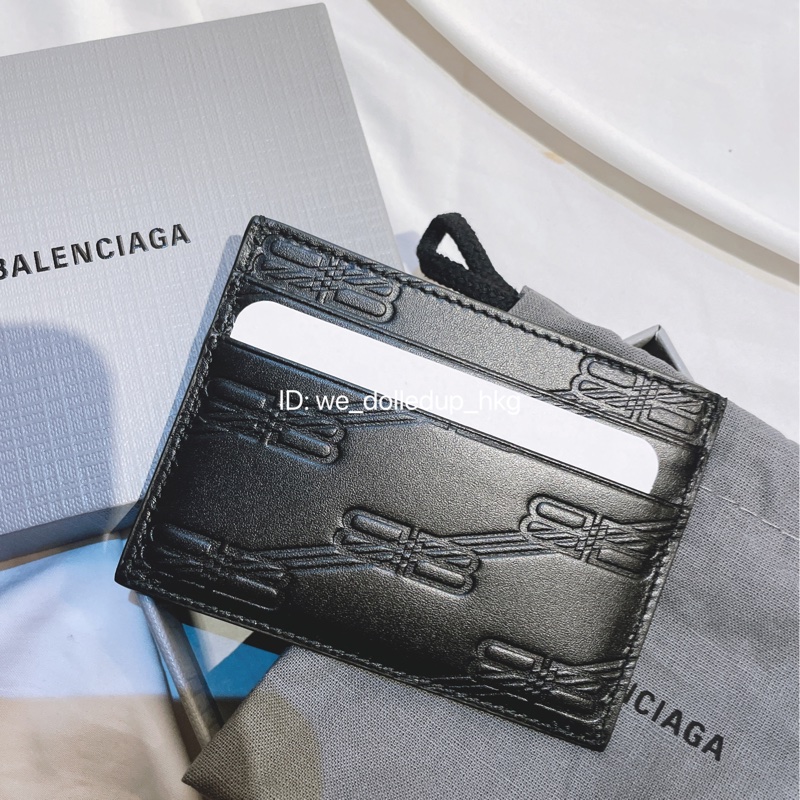 BALENCIAGA 黑色壓紋 Card holder-2