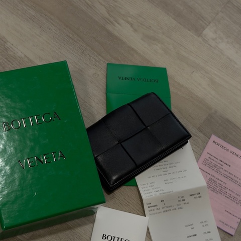BOTTEGA VENETA BV Cassette 大格編織羊皮卡夾