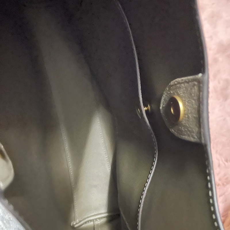 COACH BROOKLYN 28 麂皮肩背賈姬包-橄欖綠色-2