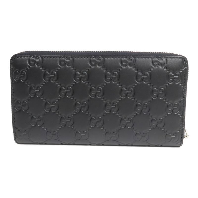 GUCCI 牛皮皮革Long wallet銀扣長錢包-1