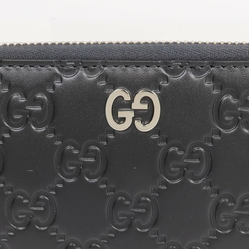 GUCCI 牛皮皮革Long wallet銀扣長錢包-6
