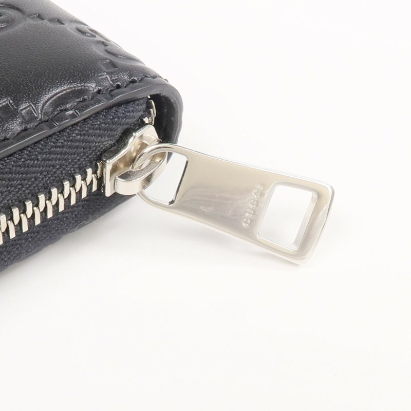 GUCCI 牛皮皮革Long wallet銀扣長錢包-7