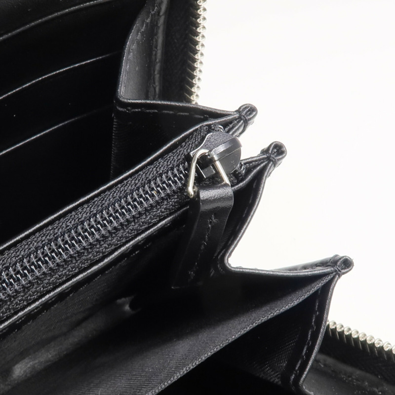 GUCCI 牛皮皮革Long wallet銀扣長錢包-9