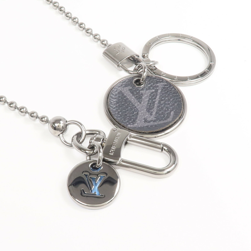 LOUIS VUITTON 金屬/Monogram Eclipse Portecle Chaine Monogram ID錢包鏈-1