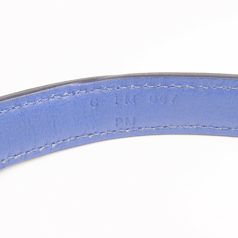 HERMES Vache Liegee皮革Mini Dog Bag Shoulder Strap金扣肩帶Bleu Brighton-5