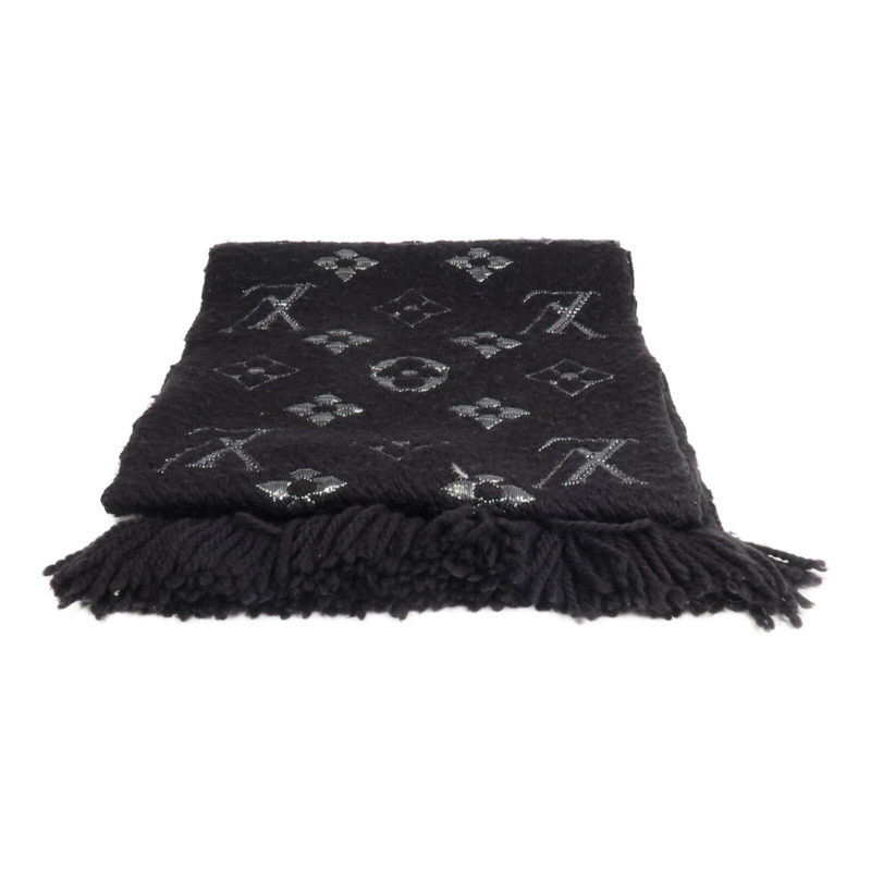 LOUIS VUITTON 羊毛/絲質Echarpe Logomania Shine Scar圍巾-1