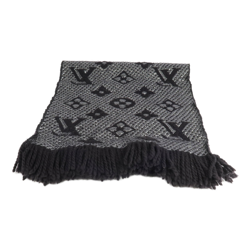 LOUIS VUITTON 羊毛/絲質Echarpe Logomania Shine Scar圍巾-2