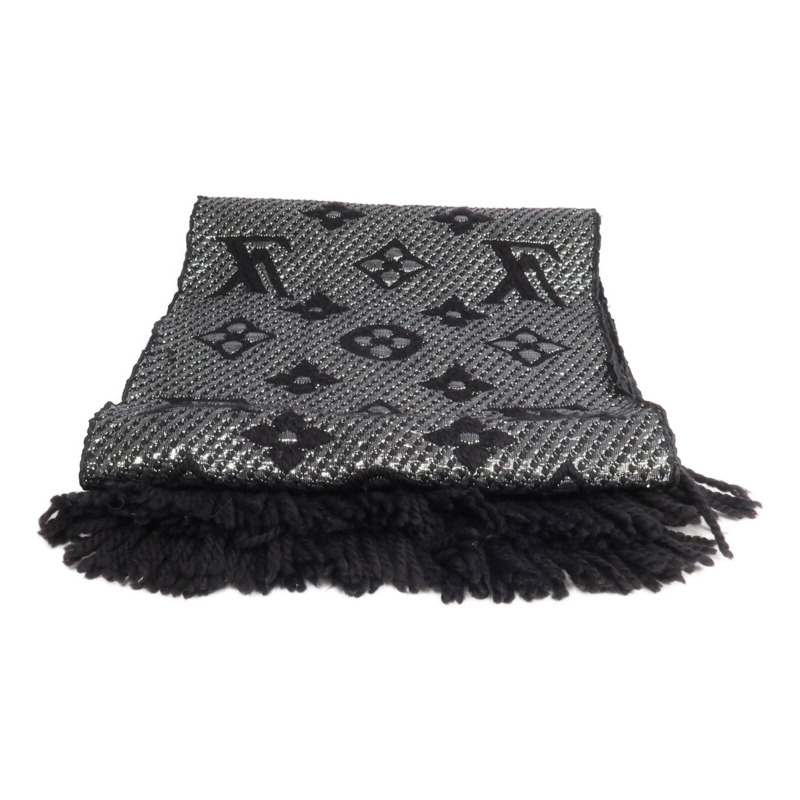 LOUIS VUITTON 羊毛/絲質Echarpe Logomania Shine Scar圍巾-3