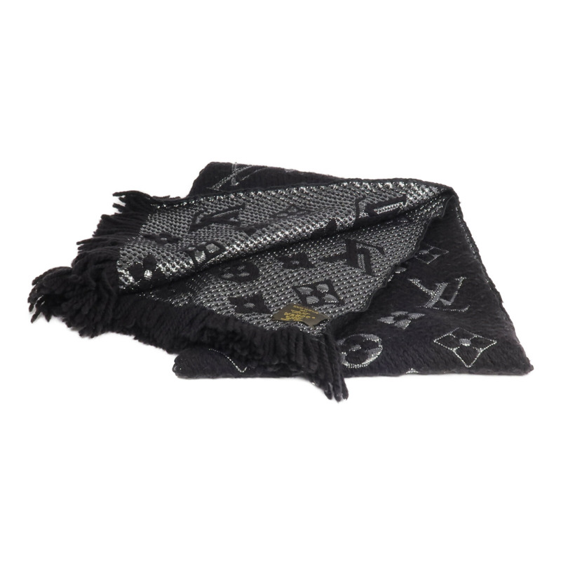 LOUIS VUITTON 羊毛/絲質Echarpe Logomania Shine Scar圍巾-4