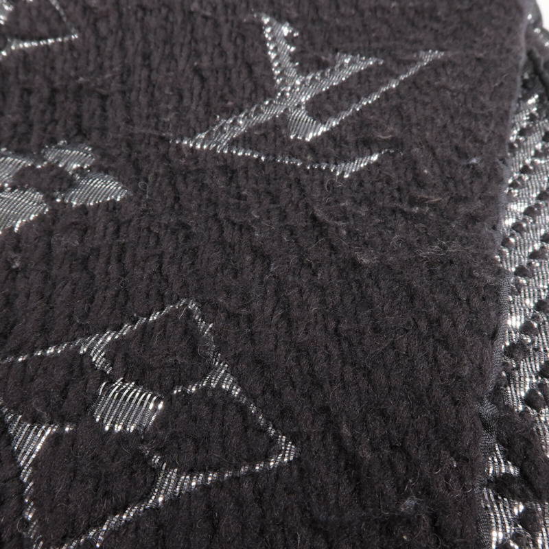 LOUIS VUITTON 羊毛/絲質Echarpe Logomania Shine Scar圍巾-6