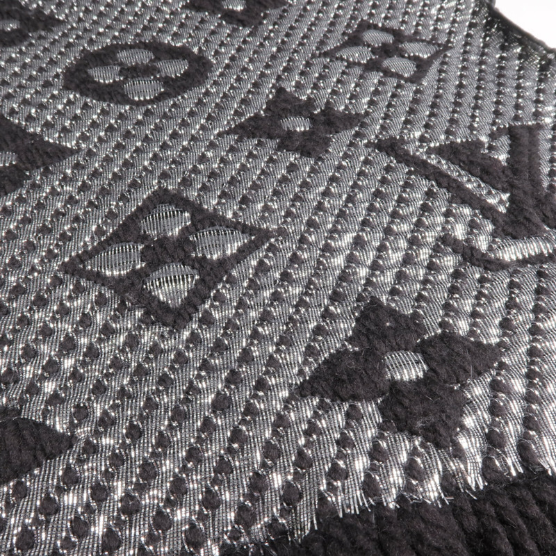 LOUIS VUITTON 羊毛/絲質Echarpe Logomania Shine Scar圍巾-8