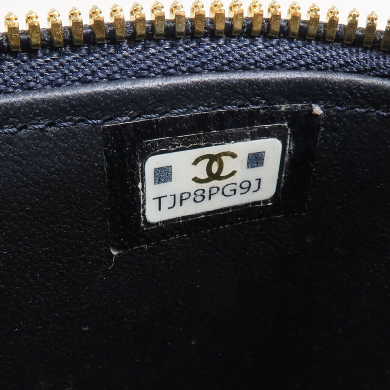 CHANEL 羊皮皮革Mini Top Handle Vanity Case金扣鏈帶肩背袋-14