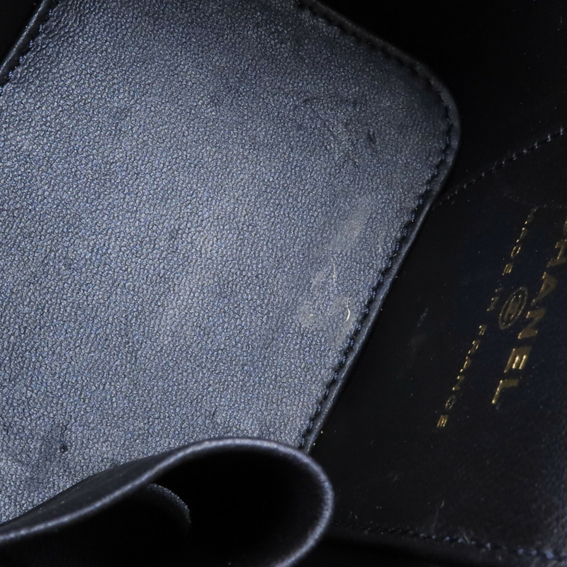 CHANEL 羊皮皮革Mini Top Handle Vanity Case金扣鏈帶肩背袋-15