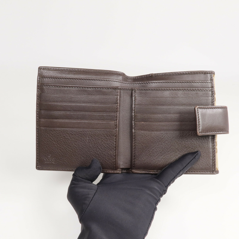 GUCCI 帆布Wallet金扣錢包-8