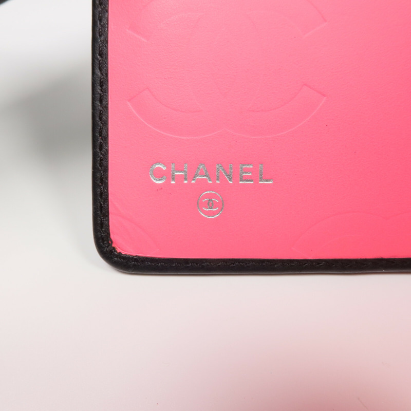 CHANEL 牛皮皮革Cambon Long Wallet銀扣長錢包-7