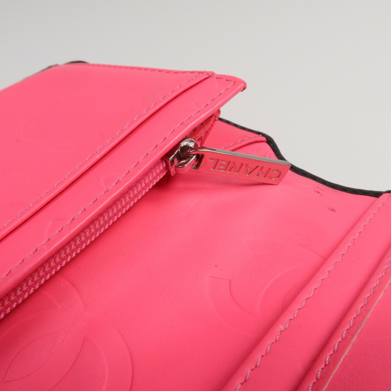 CHANEL 牛皮皮革Cambon Long Wallet銀扣長錢包-11