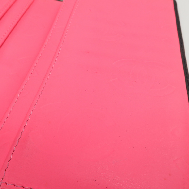 CHANEL 牛皮皮革Cambon Long Wallet銀扣長錢包-12