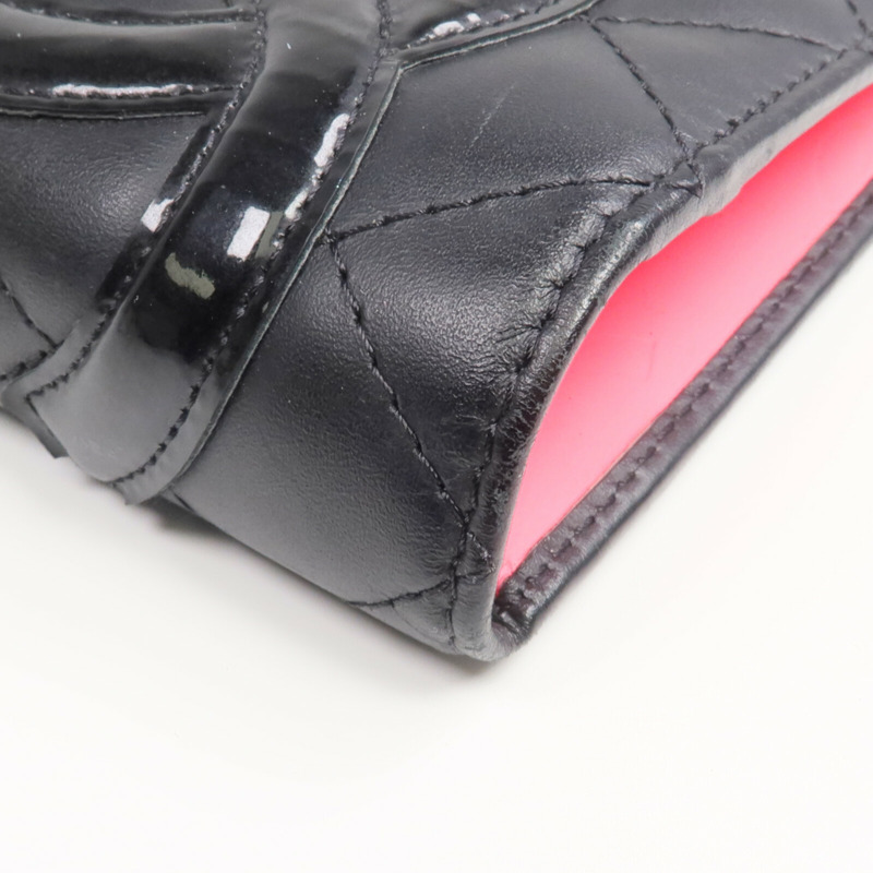 CHANEL 牛皮皮革Cambon Long Wallet銀扣長錢包-16