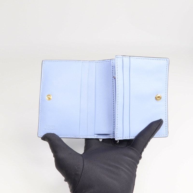 FENDI 牛皮皮革Wallet金扣錢包-6