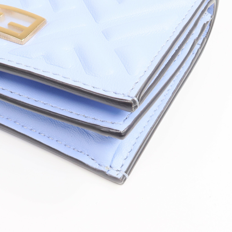 FENDI 牛皮皮革Wallet金扣錢包-9