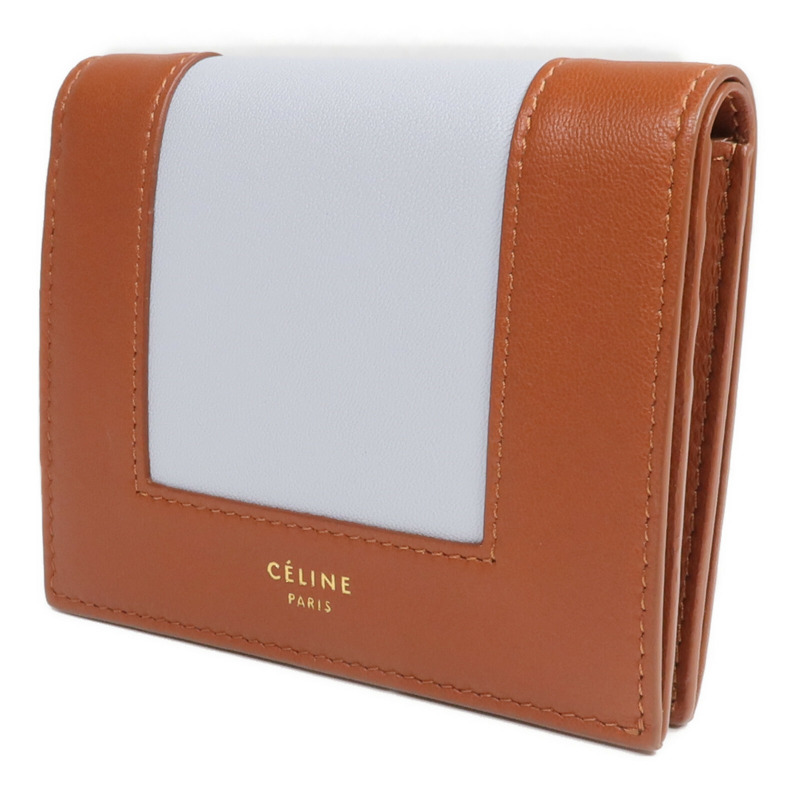 CELINE 牛皮皮革Wallet金扣錢包-1
