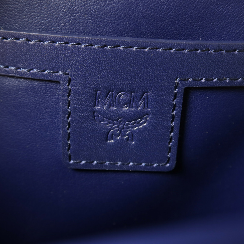 MCM 塗屠帆布Backpack銀扣背包-6