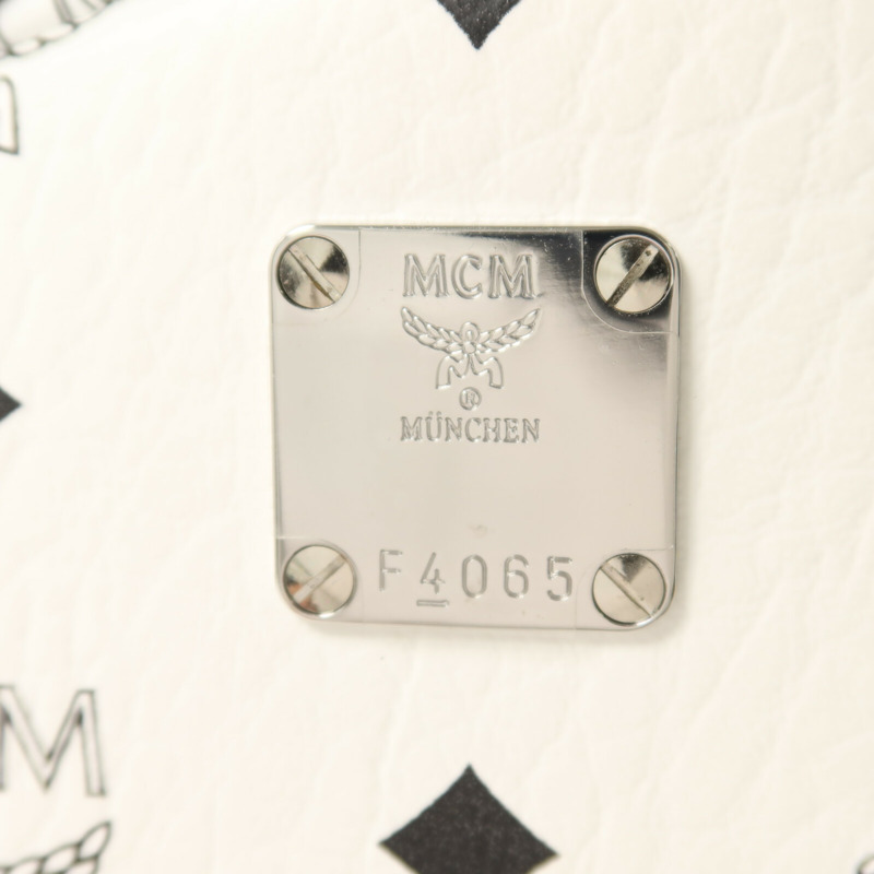 MCM 塗屠帆布Backpack銀扣背包-11